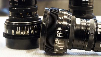 Lomo Anamorphic Roundfront Lens 100mm with Imperial Focus Markings